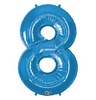 34 inch Number 8 Sapphire Blue - zafírovo modrý fóliový balón číslo 8
