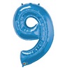 34 inch Number 9 Sapphire Blue - zafírovo modrý fóliový balón číslo 9