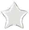 4 inch Silver - strieborný fóliový balón tvar hviezda 