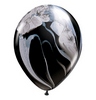 11 inch Black and White Super Agate dúhovaný latexový balón (25 ks/bal)