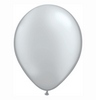 16 inch strieborný metalický latexový balón (10 ks/bal)