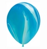 11 inch modrý dúhovaný SuperAgate balón (25 ks/bal)