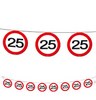 Narodeninová girlanda so vzorom obmedzovača rýchosti s číslom 25 - 12 m