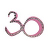 Narodeninové ružové party okuliare s číslom 30