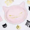 Party papierové taniere mačiačka ružové - 22cm , 6ks