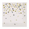 Party servítky s motívom zlaté a strieborné konfety, 33 cm x 33 cm, 20 ks
