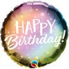 Pestrofarebný fóliový narodeninový balón Happy Birthday - 46 cm
