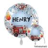 17 inch Happy Fire Engine - popisovateľný fóliový balón s motívom hasičského auta 