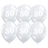 11 inch Sparkle-A-Round Diamond Clear narodeninové balóny s číslom 50 (25 ks/balenie)