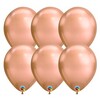 Rosegold (Chrome) staroružové latexové balóny, 28 cm, 6 ks