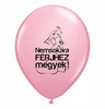 11 inch balón s maďarským nápisom Nemsokára Férjhez Megyek pink (6 ks/bal)