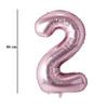Ružovo-zlatý fóliový balón číslo 2, 86 cm