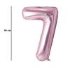 Ružovo-zlatý fóliový balón číslo 7, 86 cm