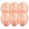 11 inch Team Bride Rosegold  - ružovozlaté balóny na dámsku rozlúčku so slobodou (6 ks/balenie)