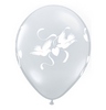 Svadobné balóny - s holubmi, priehľadný, 40 cm, 10 ks