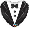 Svadobný fóliový balón - Wedding Tuxedo, 46 cm
