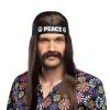 Tmavohnedé Hippies fúzy 