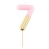 Tortová sviečka Ružovo Zlatá číslo 7