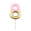 Tortová sviečka Ružovo Zlatá číslo 8