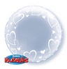 24 inch Stylish Hearts - Srdiečkový Deco Bubble balón