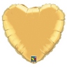 4 inch Metallic Gold - zlatý metalický fóliový balón srdce 
