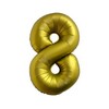 34 inch Chrom Gold Super Shape fóliový balón číslo 8