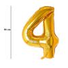 Zlatý fóliový balón číslo 4, 86 cm