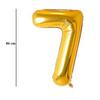 Zlatý fóliový balón číslo 7, 86 cm