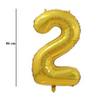 Zlatý trblietavý fóliový balón číslo 2, 86 cm 