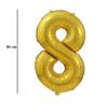 Zlatý trblietavý fóliový balón číslo 8, 86 cm 