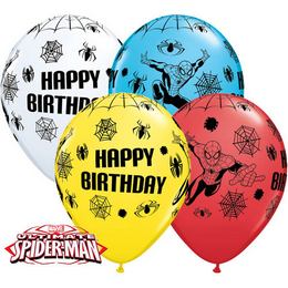Balón - na narodeniny, Spiderman, farebný mix špeciál, 28 cm, 25 ks