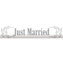 Svadobná kordónová páska - Just Married, 15 m
