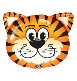 14 inch Tickles Tiger - Hlava tigra fóliový balón