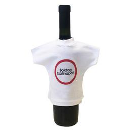 Tričko na fľašu so vzorom zákazovej dopravnej značky s maďarským nápisom Boldog Szülinapot