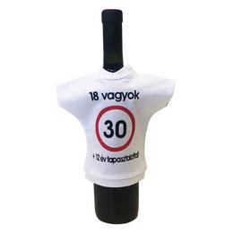 Tričko na fľašu so vzorom zákazovej dopravnej značky s maďarským nápisom Nem vagyok 30...