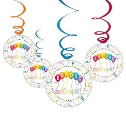 Visiace špirály Boldog Szülinapot! Streamers Party 6ks