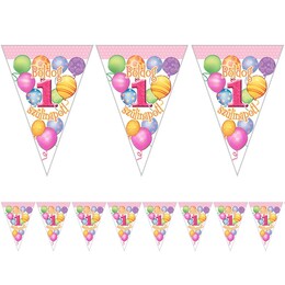 Boldog 1. Szülinapot! Vlajočky 1. narodeniny dievčatko - 5m