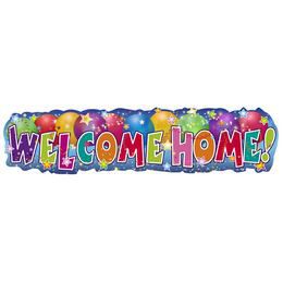 Banner s nápisom Welcome Home! - 90 cm x 22 cm