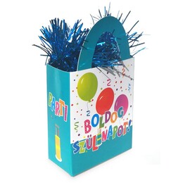 Závažie na balóny mini darčeková taška Boldog Szülinapot Jamboree