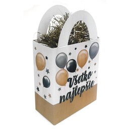 Závažie na balóny mini darčeková taška elegant Všetko Najlepšie - 120g