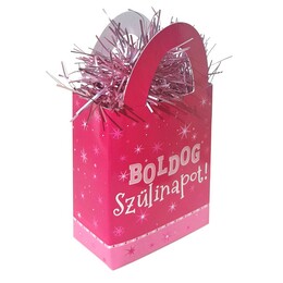 Závažie na balóny pink mini darčeková taška Boldog Szülinapot