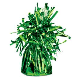 Zelené závažie na balóny so strapcami - 170 g