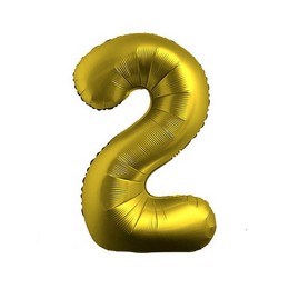 34 inch Chrom Gold Super Shape fóliový balón číslo 2
