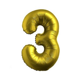 34 inch Chrom Gold Super Shape fóliový balón číslo 3