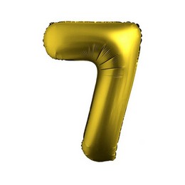 34 inch Chrom Gold Super Shape fóliový balón číslo 7