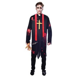 Zombie kňaz kostým Halloween, M